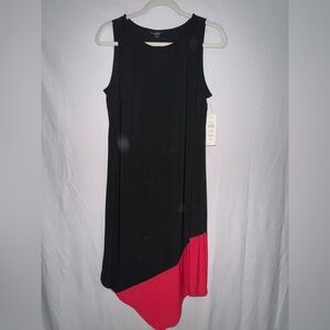 MSK Black and Red Asymmetrical Dress
